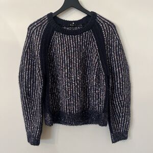 J. Crew Women’s Crew Neck Heavy Thick‎ Sweater Size M Speckle Preppy NWOT